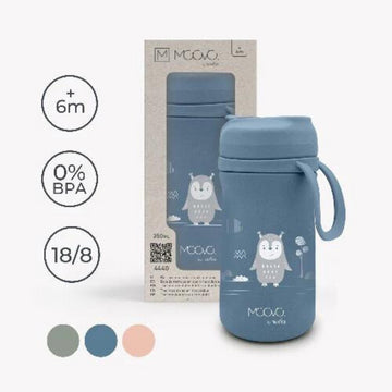 Детски Термос Със Сламка 500 Мл, Powder Blue -  -  - BebeMama