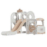 Детски Център За Игра 4 В 1, Автобус В Кафяв Цвят Feelkids