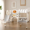 Детски Център За Игра С Пързалка, Къща И Баскетболен Кош, Сив Feelkids