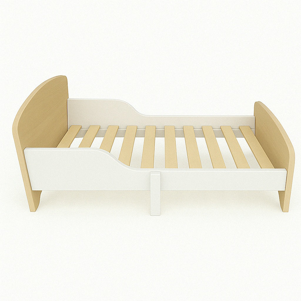 Pat pentru copii din lemn cu protecție și cadru de saltea 140/70 cm – Ginger Home