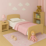 Детско Дървено Легло Със Защита И Подматрачна Рамка 140/70 См – Ginger Home
