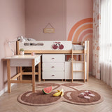 Детско Комбинирано Легло Cherry С Бюро, Скрин, Шкаф И Подматрачна Рамка, 90x200 См Ginger Home