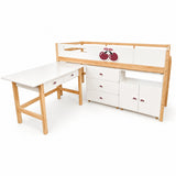 Детско Комбинирано Легло Cherry С Бюро, Скрин, Шкаф И Подматрачна Рамка, 90x200 См Ginger Home