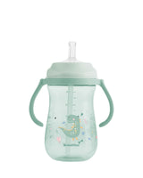 Cana cu pai din silicon 300ml Dino World Mint