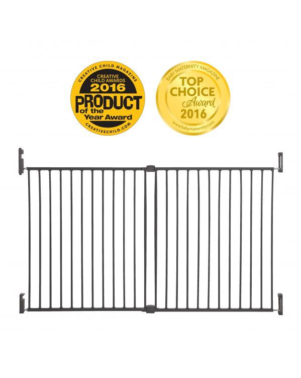Метална Преграда За Врата 76см Gro Gate® Charcoal Dreambaby