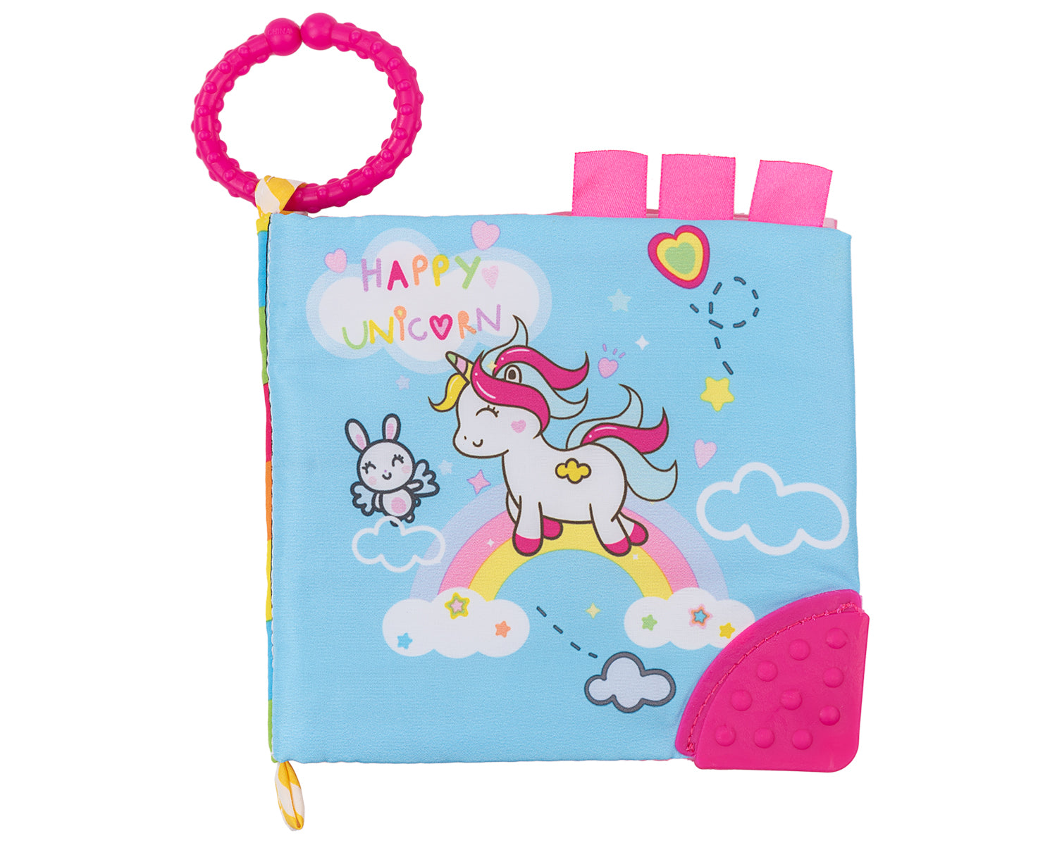 Образователна Текстилна Книжка С Чесалка Happy Unicorn --- BebeMama