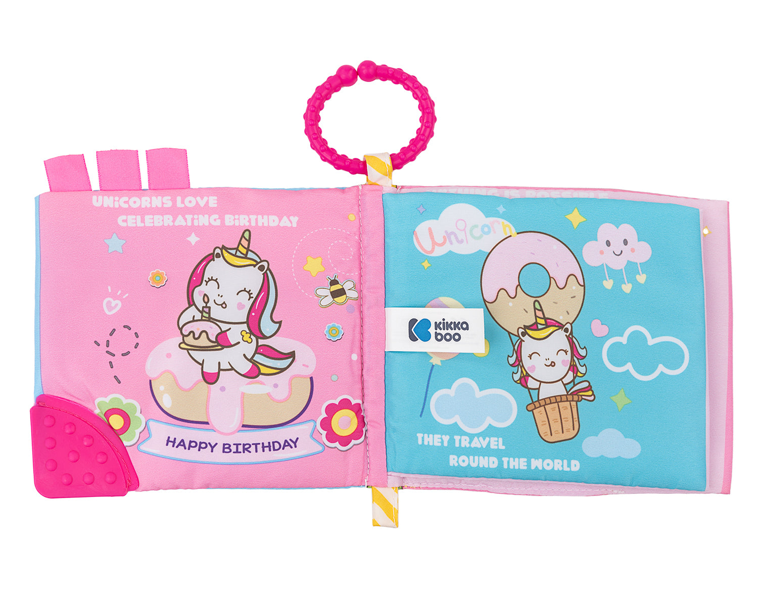 Образователна Текстилна Книжка С Чесалка Happy Unicorn --- BebeMama