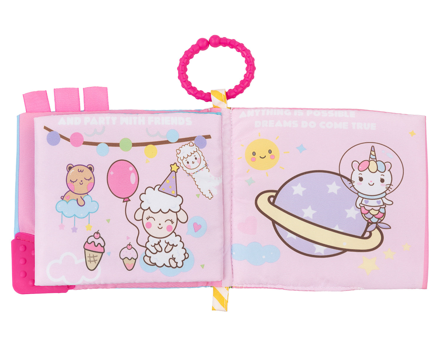 Образователна Текстилна Книжка С Чесалка Happy Unicorn --- BebeMama
