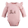 Бебешко Боди Baby С Дълъг Ръкав И Харбали Мечета Розово 56 См. Hearts&bears Eevi