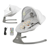 Електрическа Люлка/Шезлонг Kinderkraft Lumi 2, Светло Сива --- BebeMama