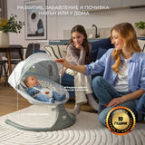 Електрическа Люлка/Шезлонг Kinderkraft Lumi 2, Светло Сива --- BebeMama