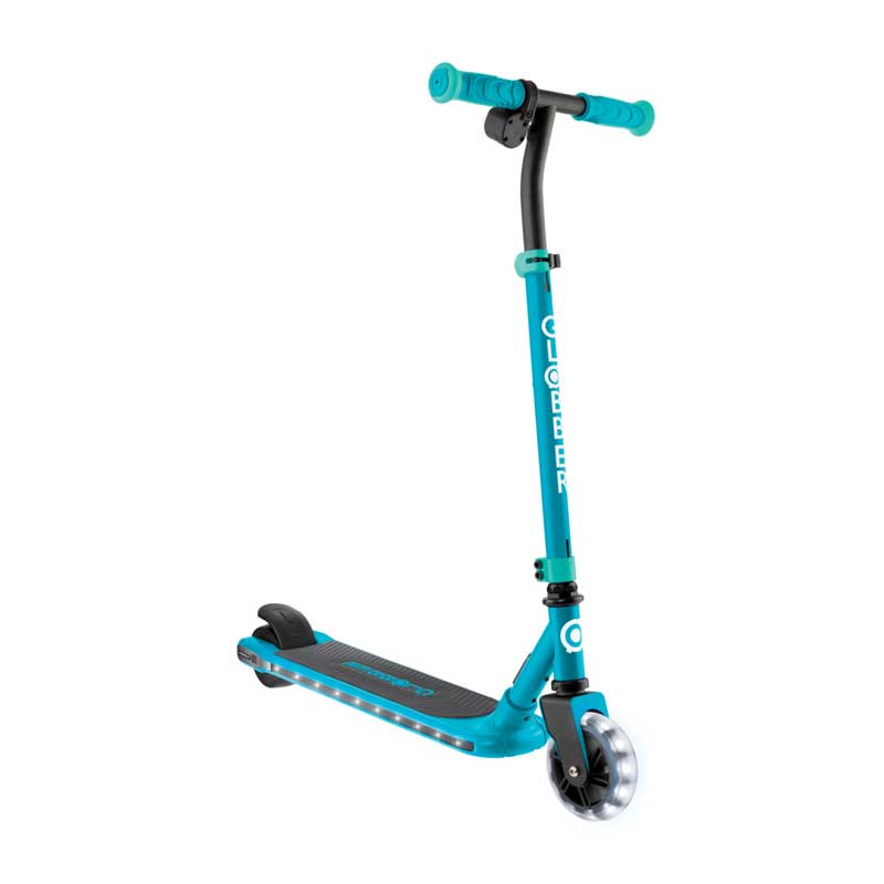 trotineta electrică Globber E-Motion 6 cu platformă și roți iluminate - Verde smarald