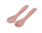 Сет Вилица И Лъжица Platinum Silicone Blush Kikkaboo