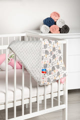 Одеяло Minky - Hedgehogs Grey 75X100 --- BebeMama