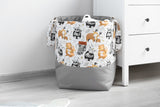 Кош За Играчки Средна - Raccoons Grey --- BebeMama
