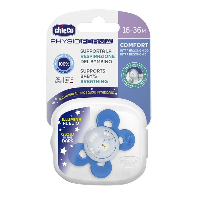 Силиконова Залъгалка Physio Comfort 16-36M 1 Брой Синя --- BebeMama