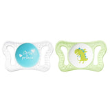 Залъгалка Chicco Physio Micro, Силикон, Ортодонтична Форма, 0-2 Месеца, 2 Бр, Синя --- BebeMama