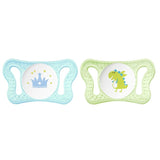 Залъгалка Chicco Physio Micro, Силикон, Ортодонтична Форма, 0-2 Месеца, 2 Бр, Синя --- BebeMama