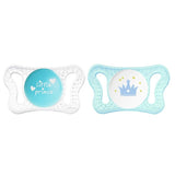 Залъгалка Chicco Physio Micro, Силикон, Ортодонтична Форма, 0-2 Месеца, 2 Бр, Синя --- BebeMama
