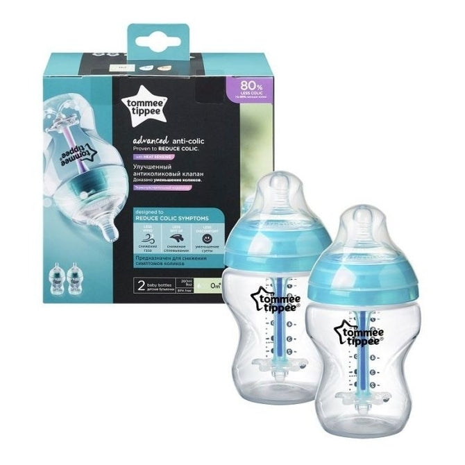 Шишета За Хранене 2 X 260 Мл. Anti-Colic Advanced Tommee Tippee --- BebeMama