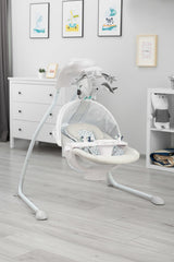 Електрическа Люлка шезлонг до 12кг Grey Caretero --- BebeMama