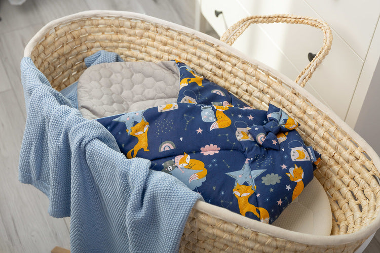 Пелена Navy Син Foxes 75X75 --- BebeMama
