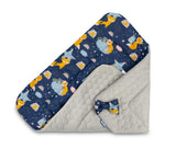 Пелена Navy Син Foxes 75X75 --- BebeMama
