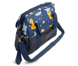 Еко Кожена Чанта За Количка Navy Blue Foxies --- BebeMama