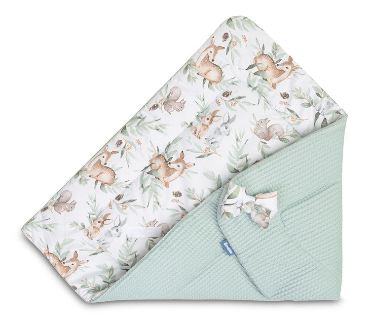 Пелена Waffle - Deers Mint 75Х75 --- BebeMama