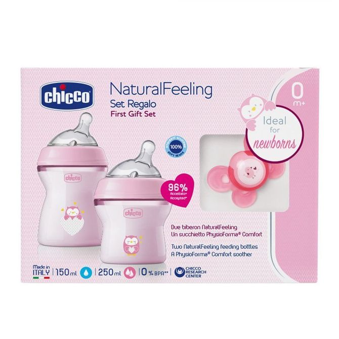 Подаръчен Комплект Шишета Chicco - Natural Feeling За Момиче --- BebeMama