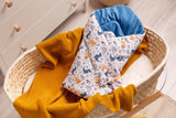 Пелена – Сини Динозаври 75X75 --- BebeMama
