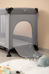 Сгъваема Кошара За Пътуване 1 Ниво Basic Grey Caretero --- BebeMama