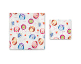 Комплект Бамбукови Пелени 30X35/ 75X75 -Бухали --- BebeMama