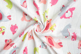 Комплект Бамбукови Пелени 30X35/ 75X75 - Розови Птици --- BebeMama