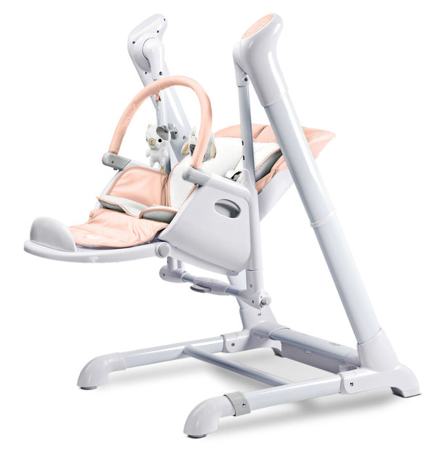 Столче За Хранене И Електрическа Люлка 2В1 Индиго Pink Caretero --- BebeMama
