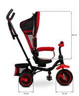 Триколка С Родителски Контрол Timmy Червен Caretero Toyz --- BebeMama
