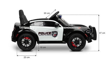 Акумулаторна Кола Dоdge Charger Police White Caretero Toyz -  -  - BebeMama