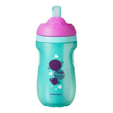 Бутилка Със Сламка 260 Мл. 12 + Tommee Tippee Момиче --- BebeMama