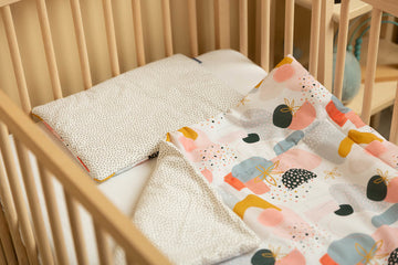 Памучен Комплект За Кошара Abstraction Dots Grey -  -  - BebeMama