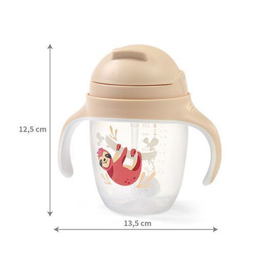 Чаша Sippy Със Сламка Бежова -  -  - BebeMama