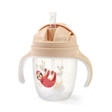 Чаша Sippy Със Сламка Бежова --- BebeMama