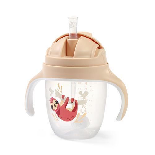 Чаша Sippy Със Сламка Бежова -  -  - BebeMama