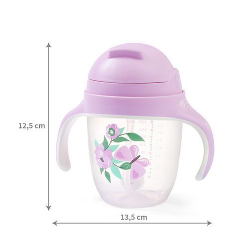 Чаша Sippy Със Сламка Лилава --- BebeMama