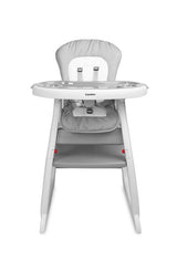 Столче За Хранене 2В1 + Маса Homee Grey Caretero --- BebeMama