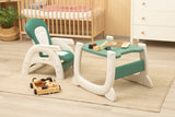 Столче За Хранене 2В1 + Маса Homee Зелен Caretero --- BebeMama