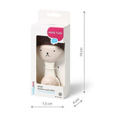 Babyono Ursuleț de Pluș Zornăitoare și Jucărie de Dentiție