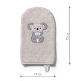 Lavetă de baie din bambus gri 100x100 Babyono