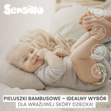 Бамбукови Пелени 3 броя Слончета Сив 70X80 Sensillo