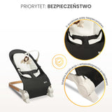 , baldachin gri pin, Caretero Chaise Lounge