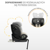 Столче За Кола Fortis i-Size IsoFix 0-36Кг Grey Caretero